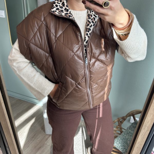 Veste sans manches choco