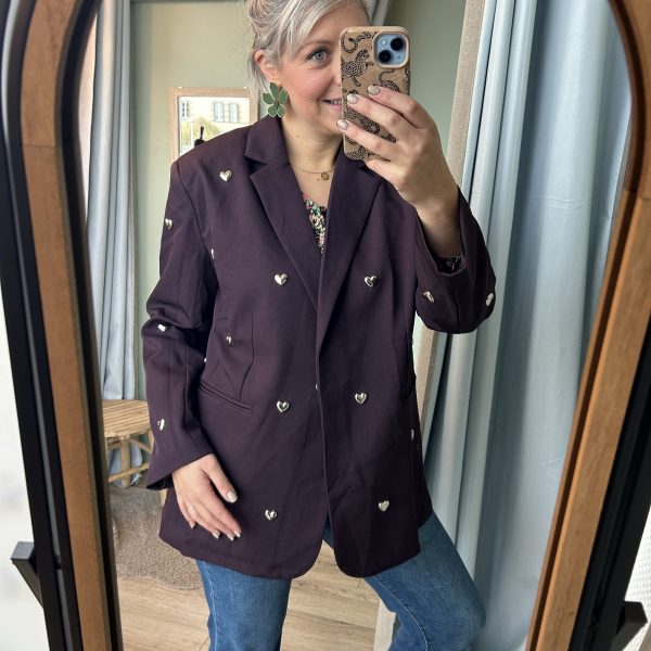Veste blazer prune